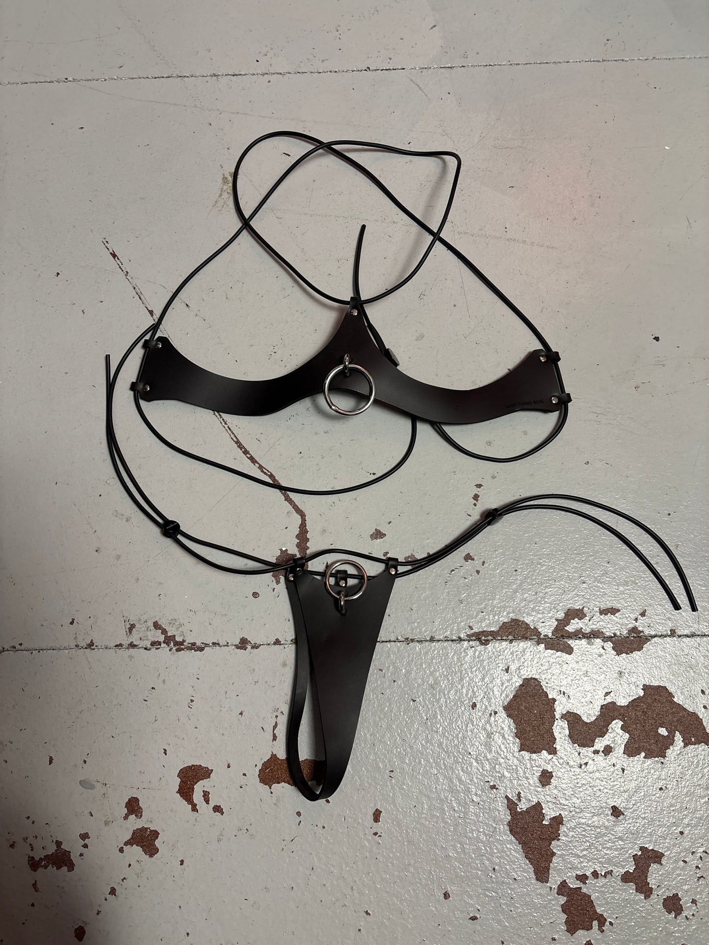 Babyturnsblue Underbust & Thong Set