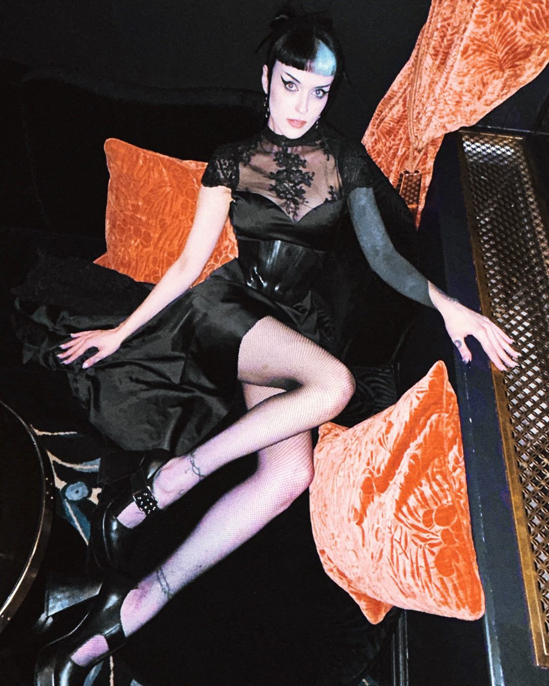 Black Lace Gown