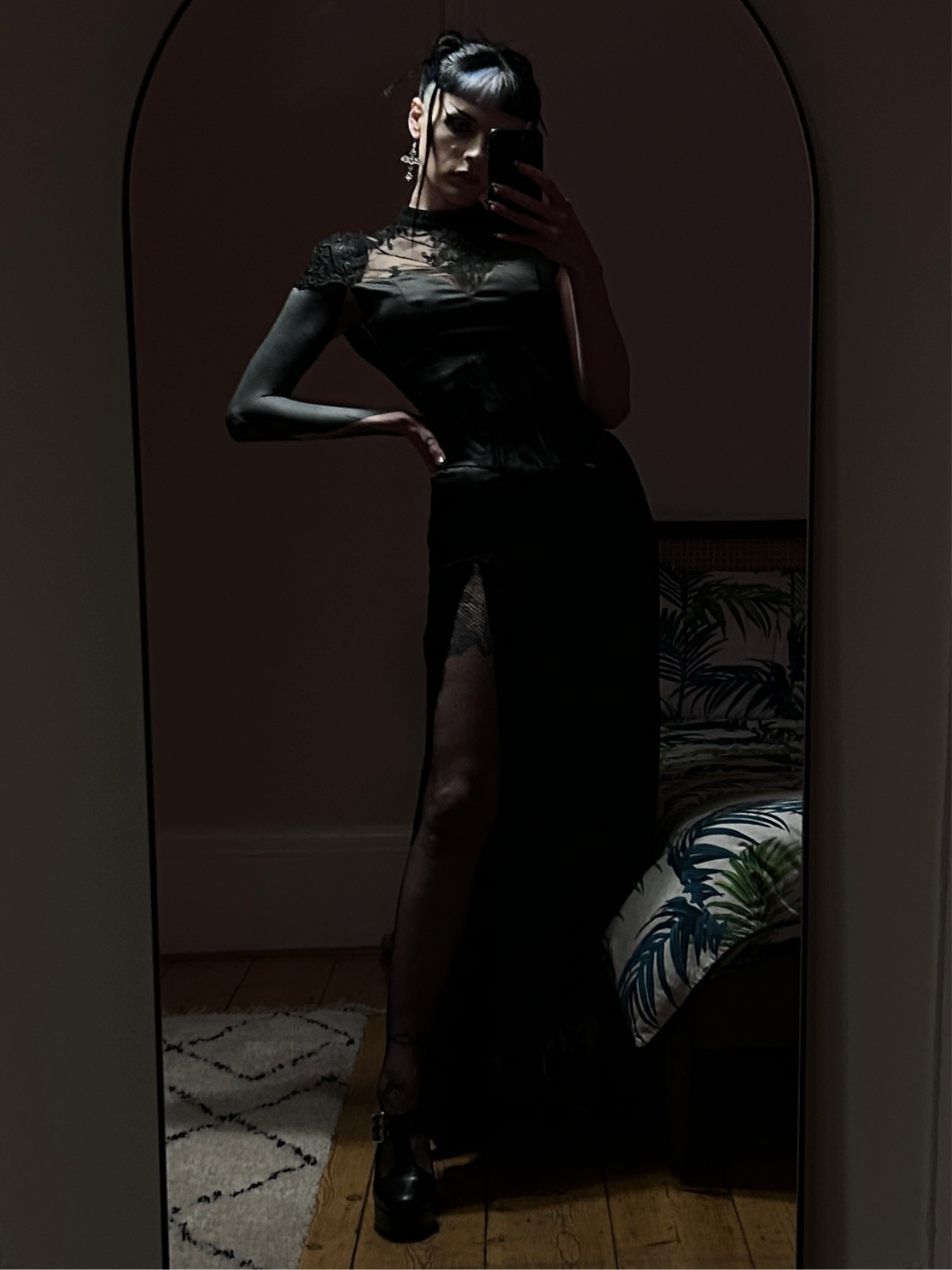 Black Lace Gown