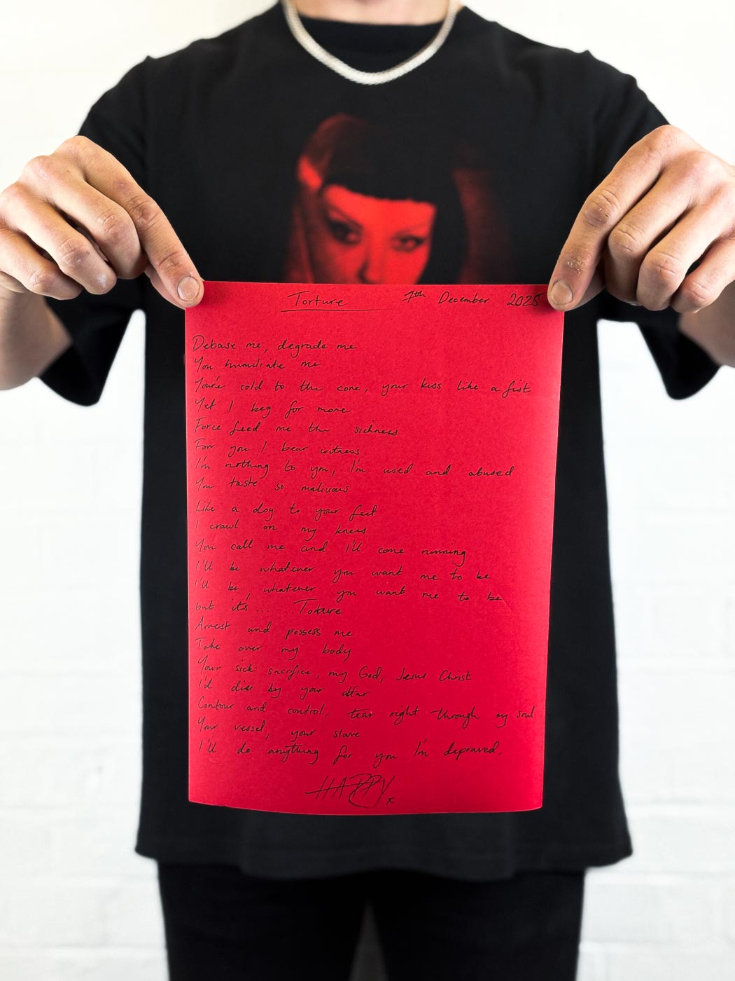 'VII' Limited Edition Lyric Sheet