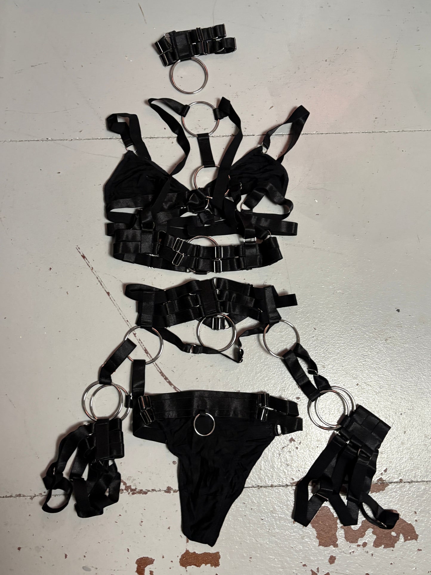 Malice Venom Full Set (bra, thong, garter, harness and choker)