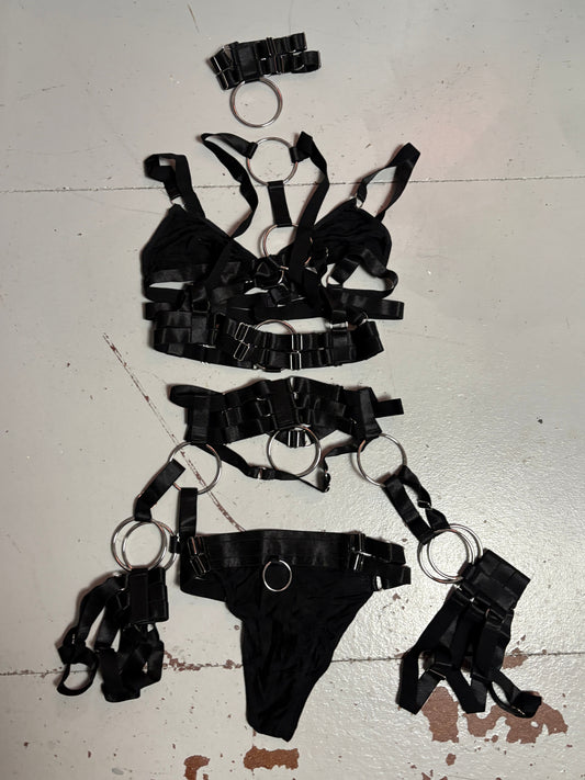 Malice Venom Full Set (bra, thong, garter, harness and choker)