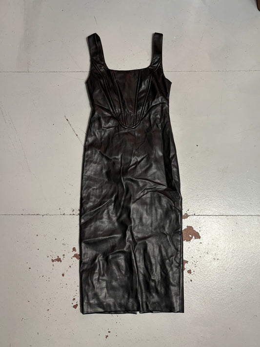 Leather Wiggle Dress