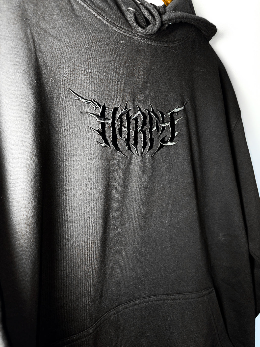 'HARPY' EMBROIDERED HOOD