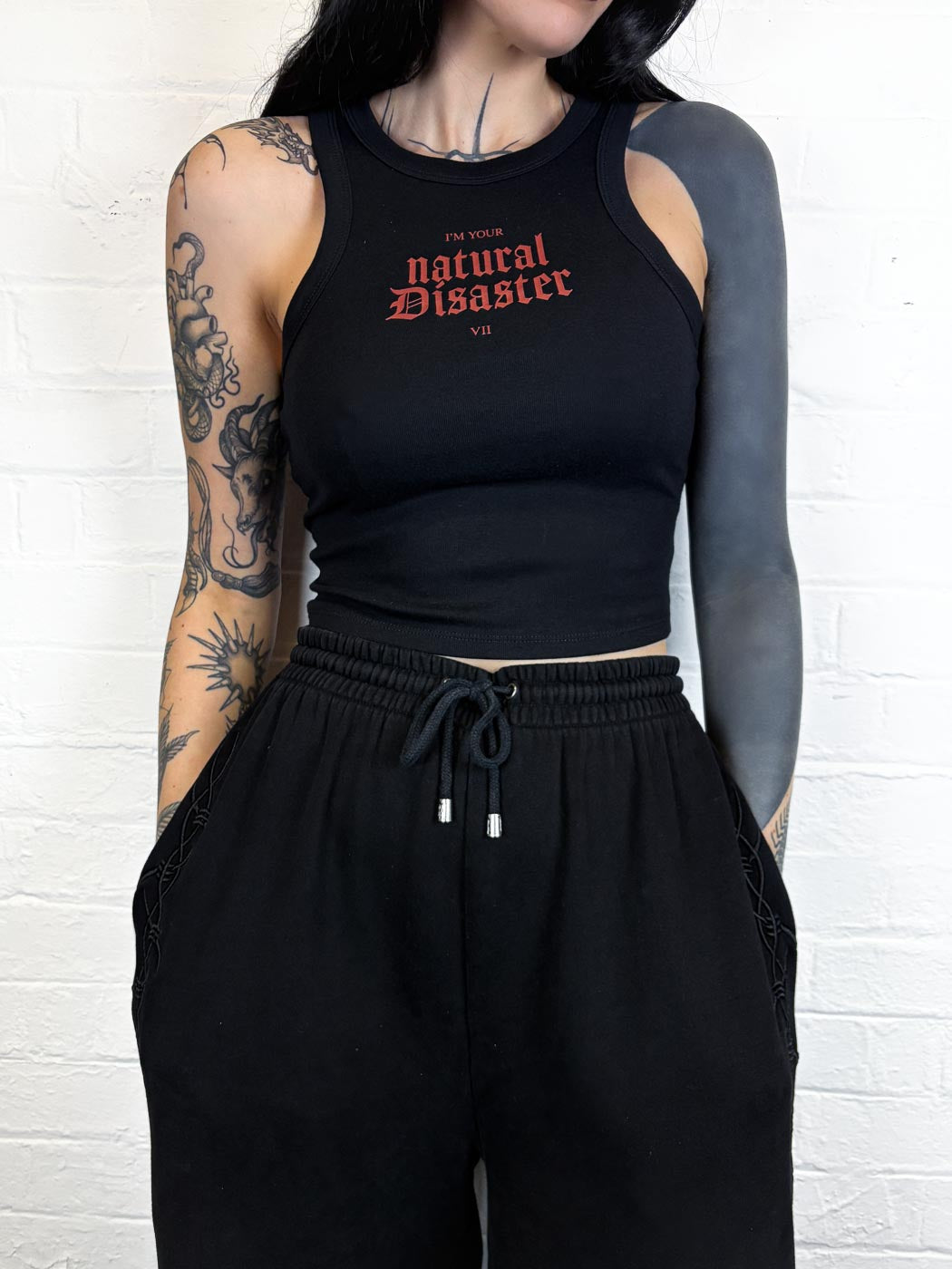 ‘Natural Disaster’ Cropped Vest